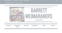 Desktop Screenshot of barrettweimaraners.com