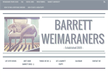 Tablet Screenshot of barrettweimaraners.com